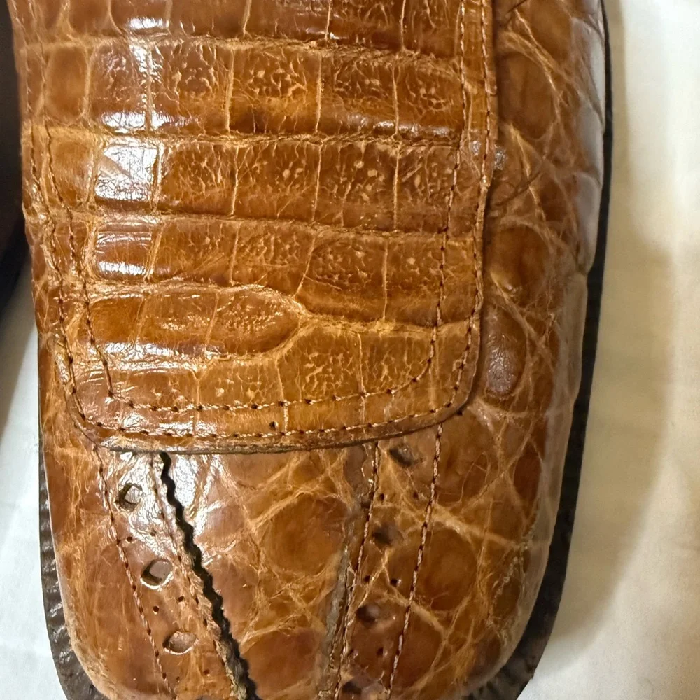 David Eden Brown Crocodile‎ Leather Derbys size 11